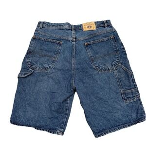Vintage Nevada Carpenter Denim Shorts Size 38 Blue Jean Workwear Y2K